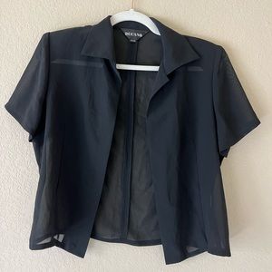 Cute sheer collared cover no size fits a S/M padded shoulders